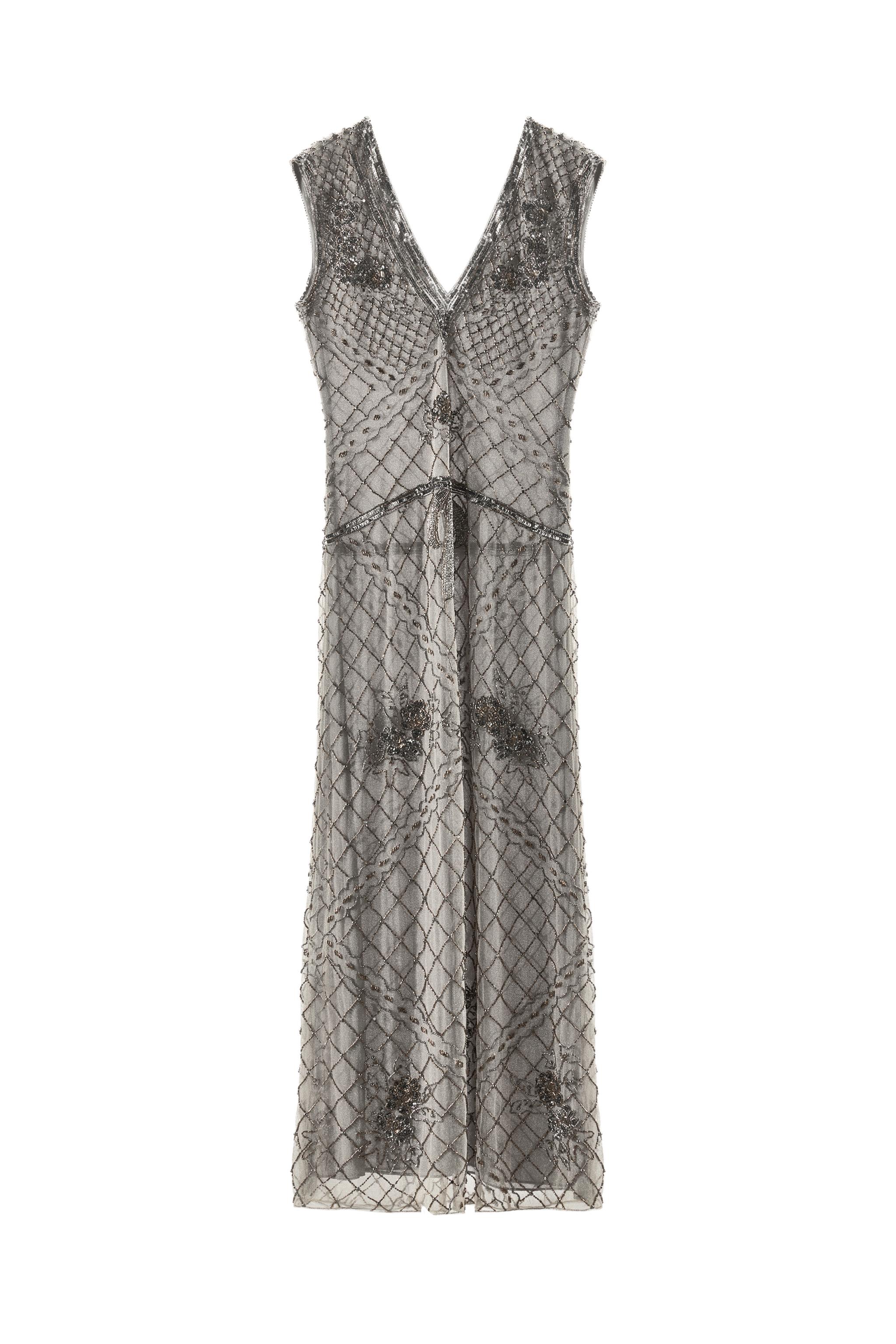 zara beaded tulle dress Zara ZW Collection Embroidered Beaded Tulle Dress Golden Size M REF 7521/207 for sale online
