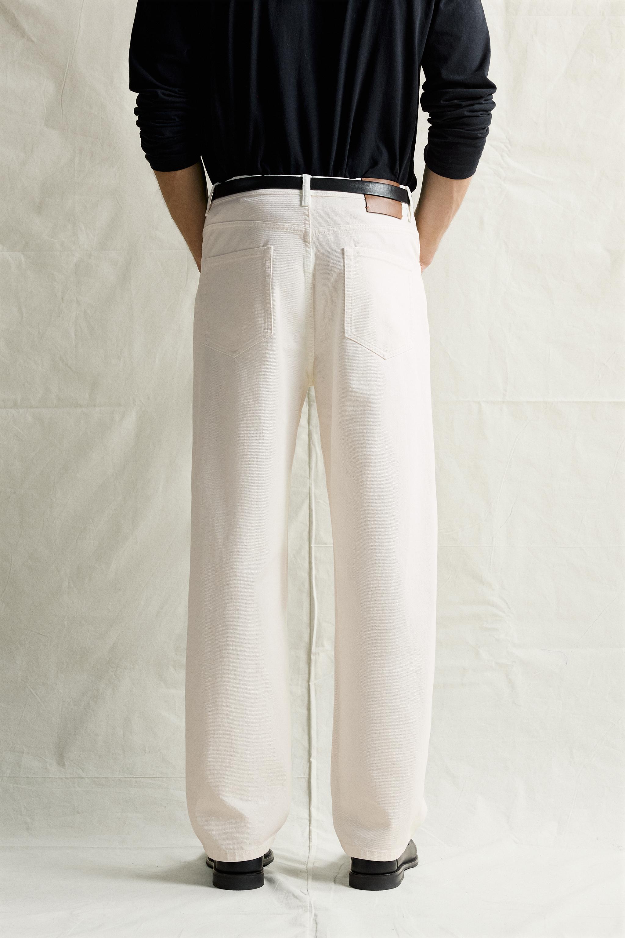 Мужские джинсы Zara RELAXED FIT WASHED JEANS — фото 3