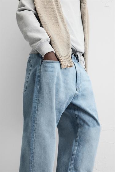GRADIENT BAGGY FIT JEANS - Mid-blue by Zara
