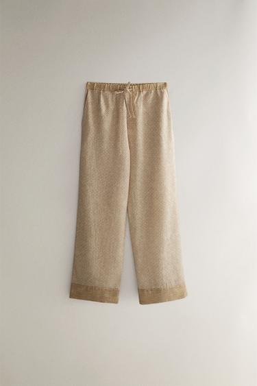 HOSE MIT KOMBINIERTEN MUSTERN | KATHARINE POLE - Beige von Zara - Bild 0