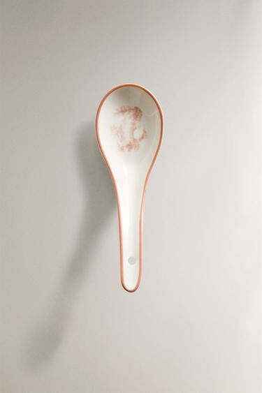 CUILLÈRE SOUPÈRE EN PORCELAINE DESIGN - Rose / Blanc de Zara - Image 3