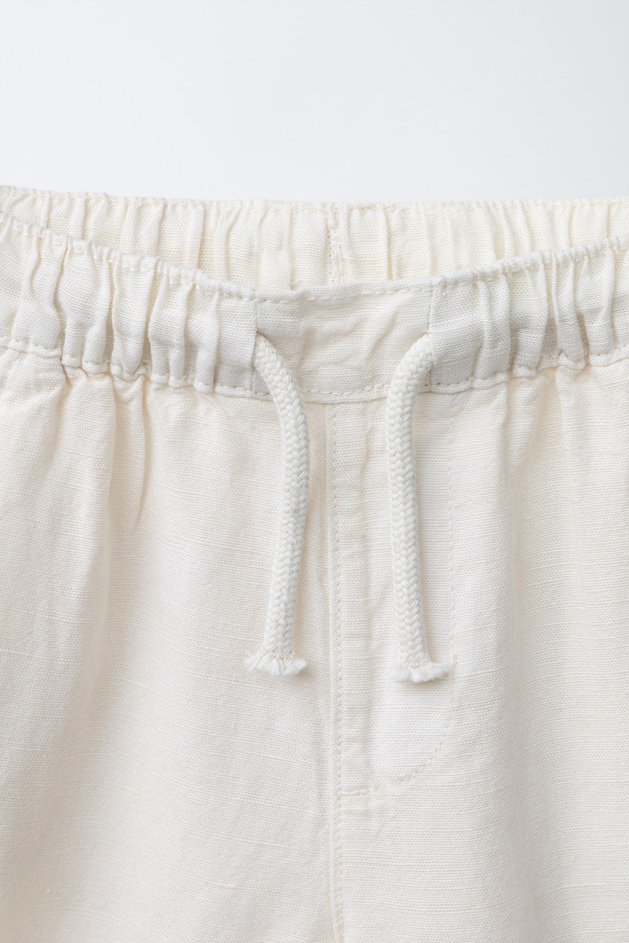 FLOWY LINEN BLEND PANTS
