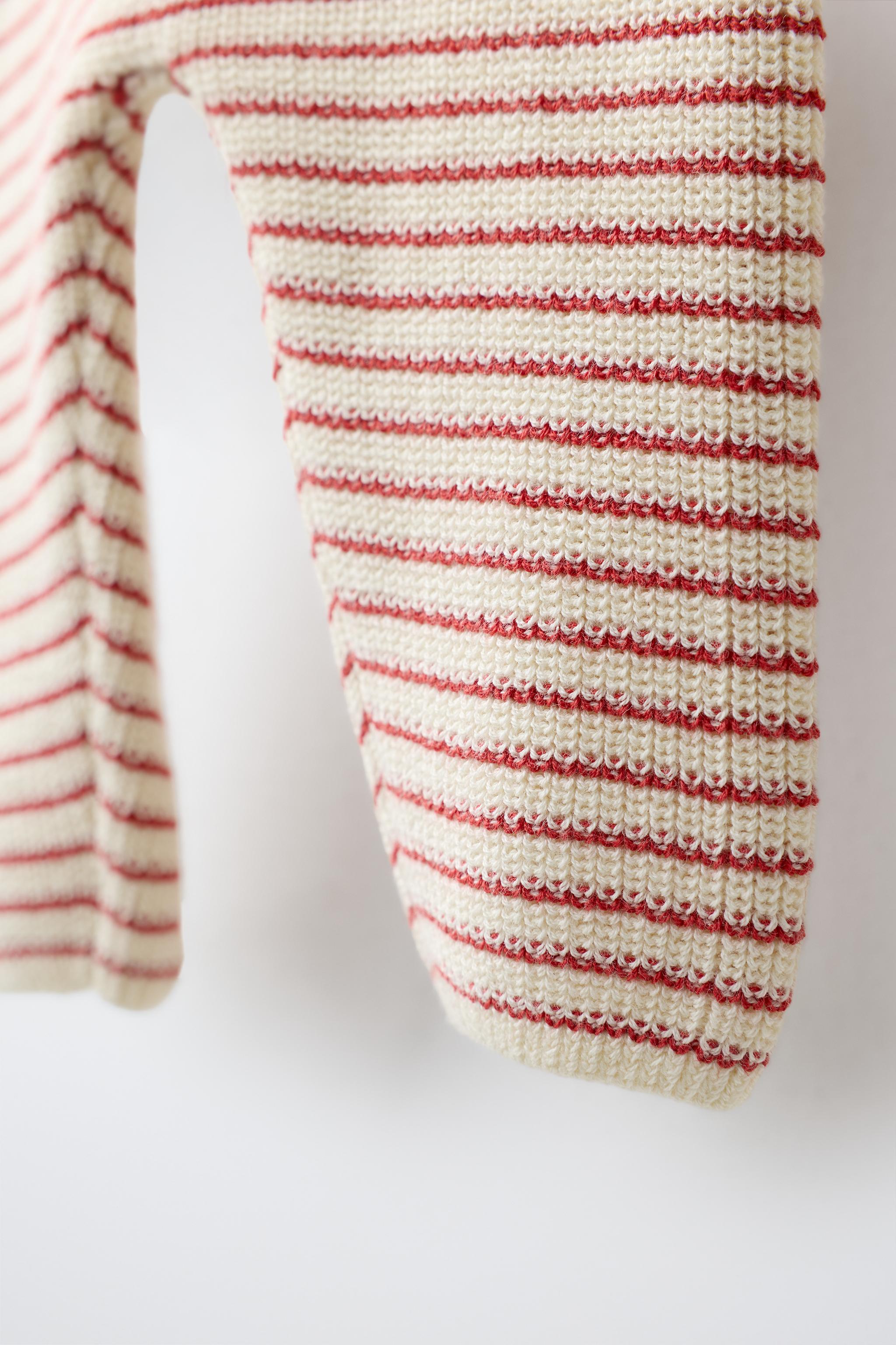 STRIPED KNIT PANTS