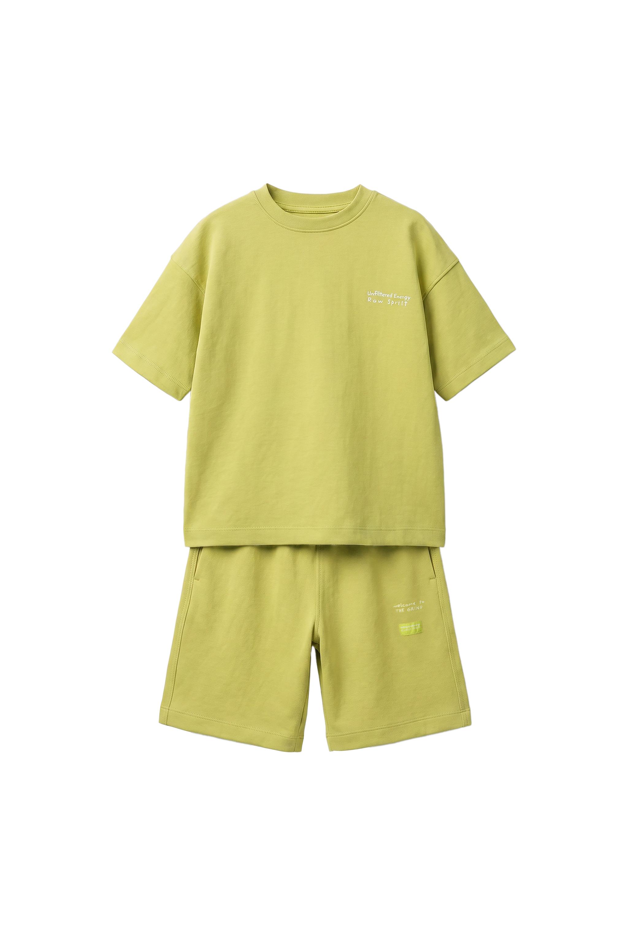 ピピロッタ ザラ ネクスト キッズ 秋冬セット130cm インターロックTシャツ＆バミューダセット - ピスタチオ | ZARA Japan