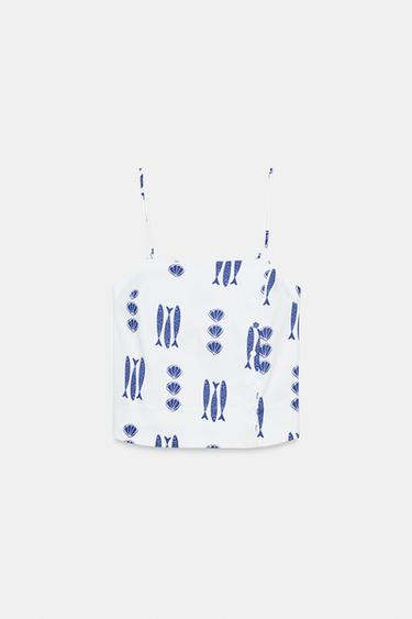 PRINTED TOP WITH BUTTONS - Multicoloured by Zara - Image 6