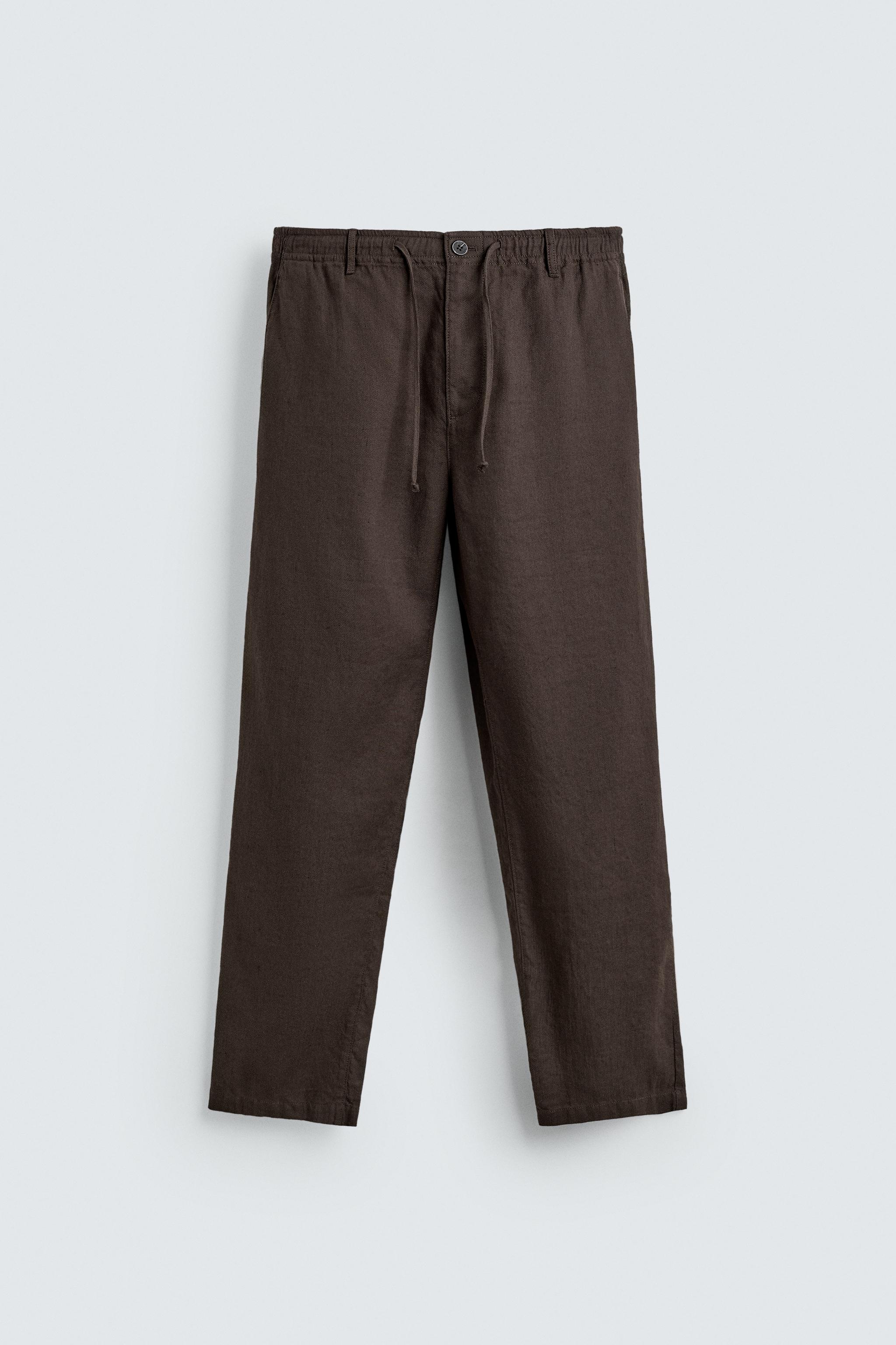 COTTON-LINEN RELAXED FIT PANTS