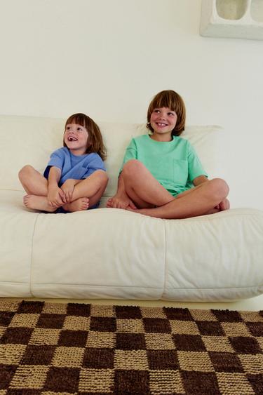 6-14 YEARS/PLAIN T-SHIRT AND BERMUDA PYJAMAS - Green by Zara