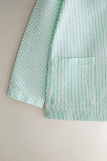 CHILDREN'S STRIPED PYJAMAS - Ecru / Green by Zara - Image 2