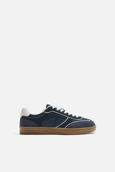 BASKETS SEMELLE CONTRASTÉE - Bleu foncé de Zara