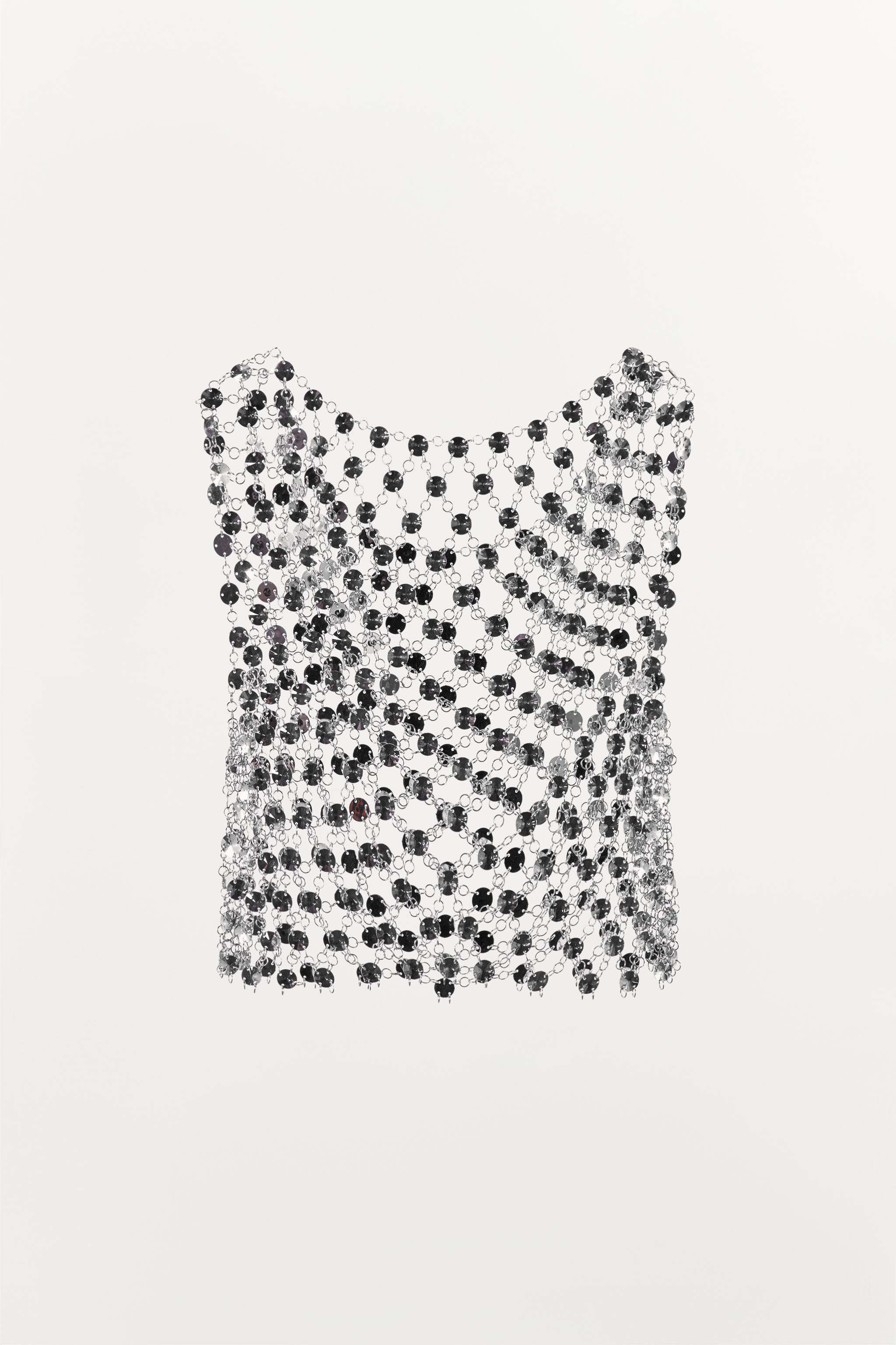 Zara on sale rhinestone top