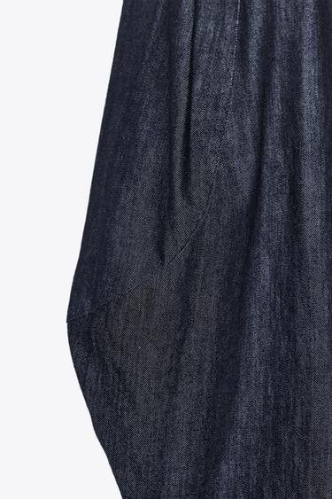 PANTALON DENIM VOLUME ZW COLLECTION - Bleu de Zara - Image 8