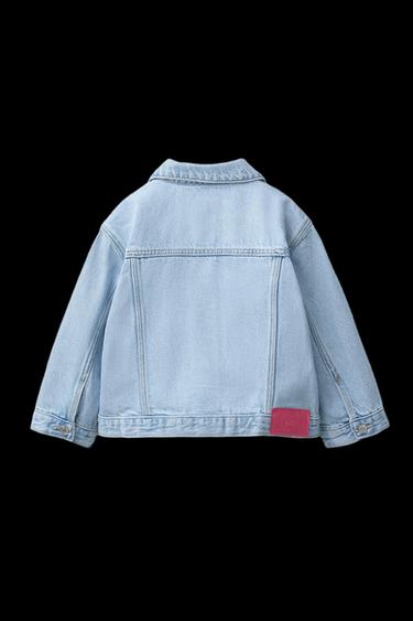 Zara BASIC DENIM JACKET - Light blue