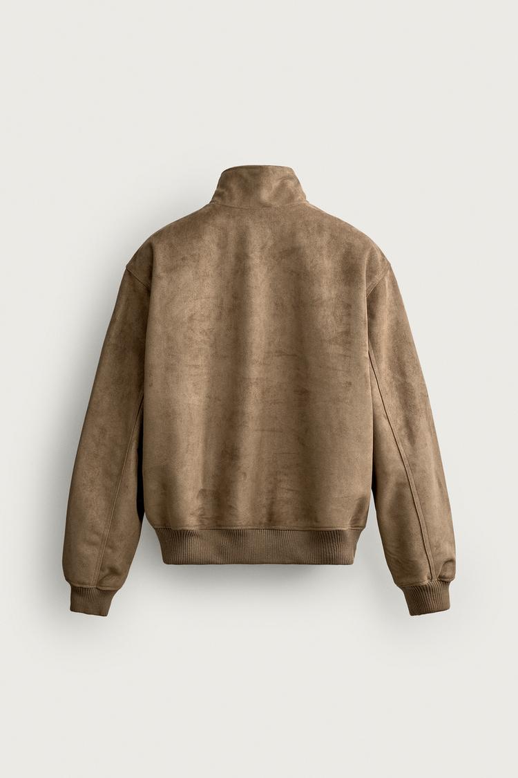 Chaqueta de gamuza sintética de corte regular 8