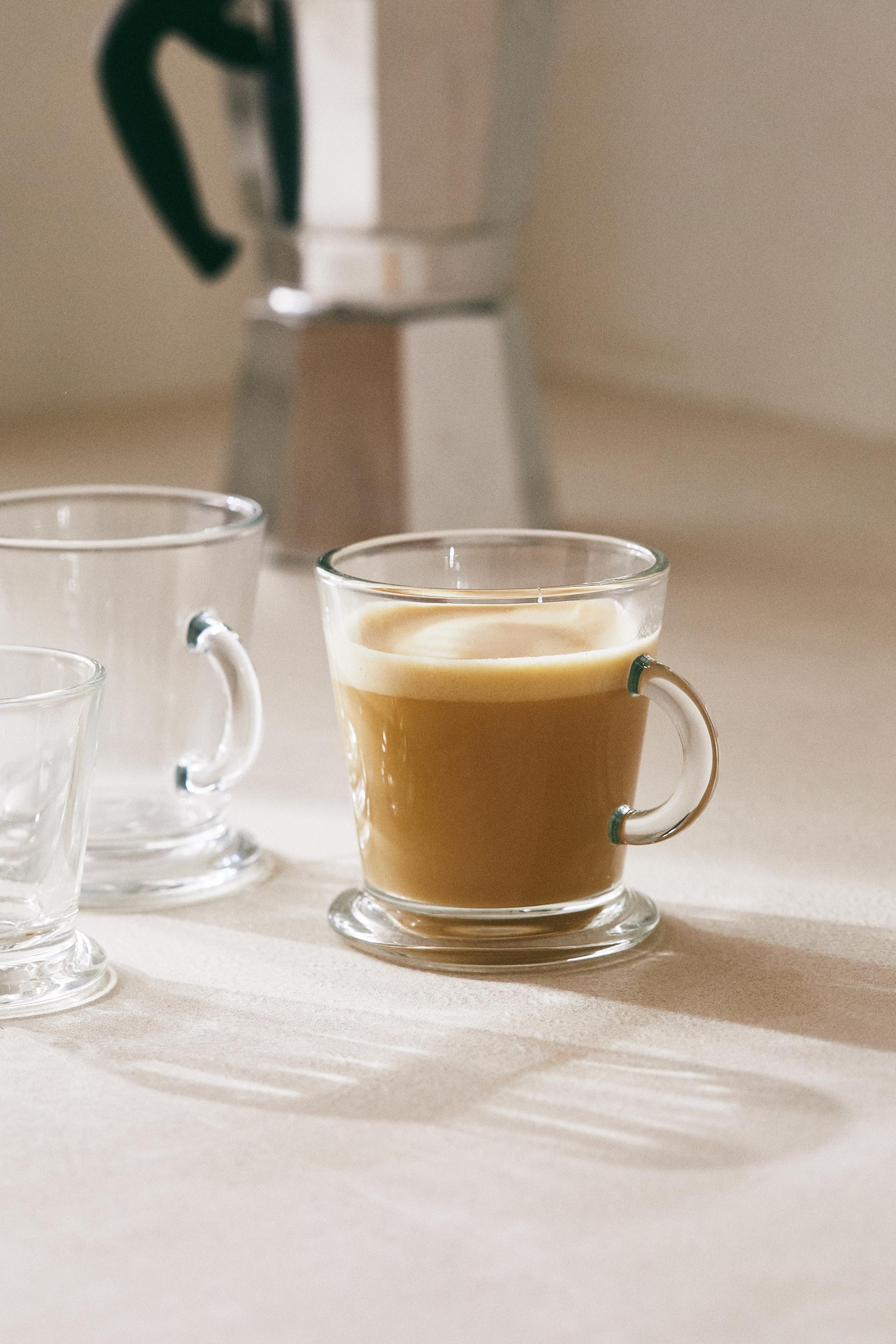 TASSE CAPPUCCINO VERRE RECYCLABLE TRANSPARENT