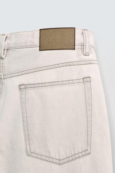 REGULAR STRAIGHT-LEG JEANS - Ecru by Zara - Image 9
