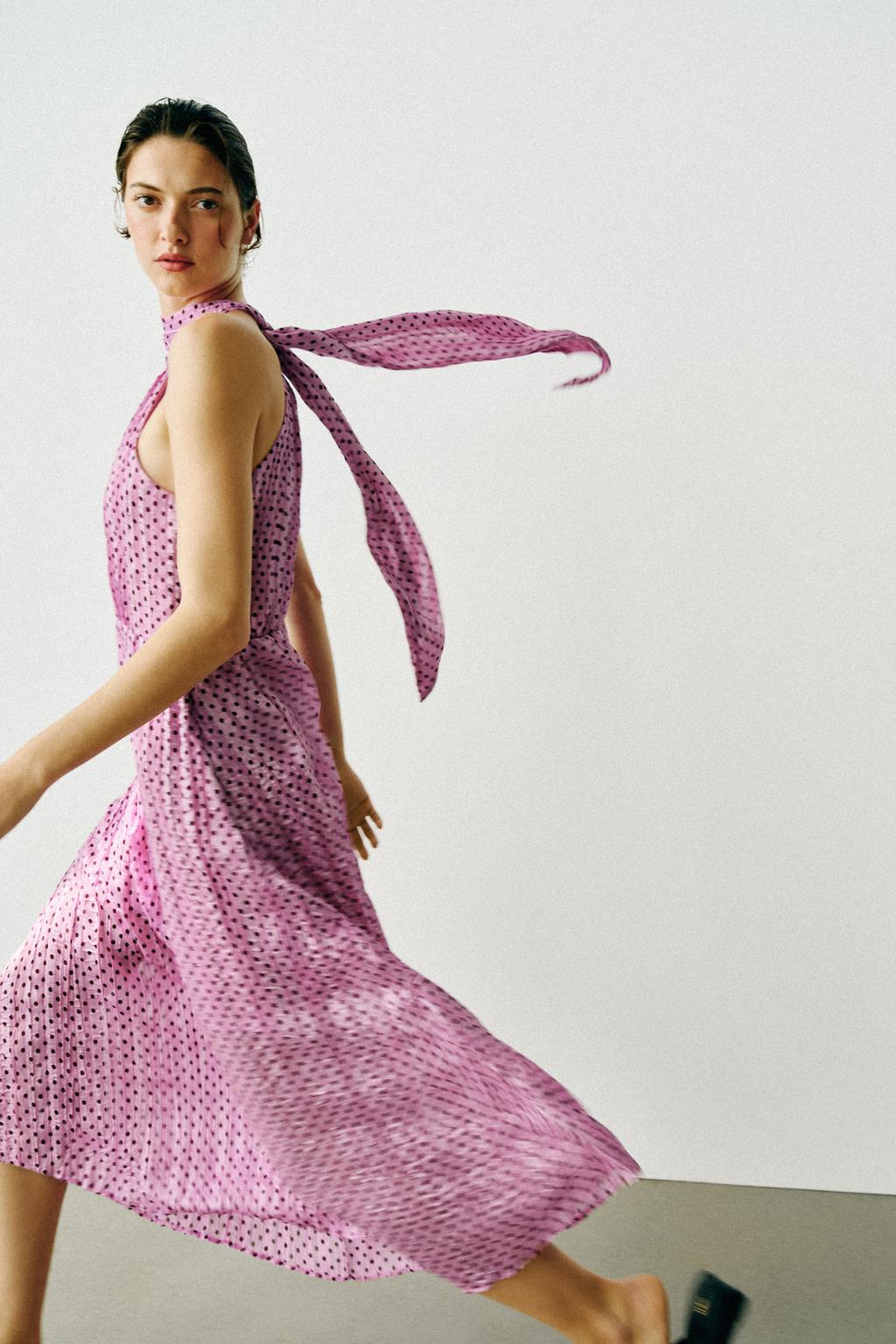 POLKA DOT BOW MIDI DRESS