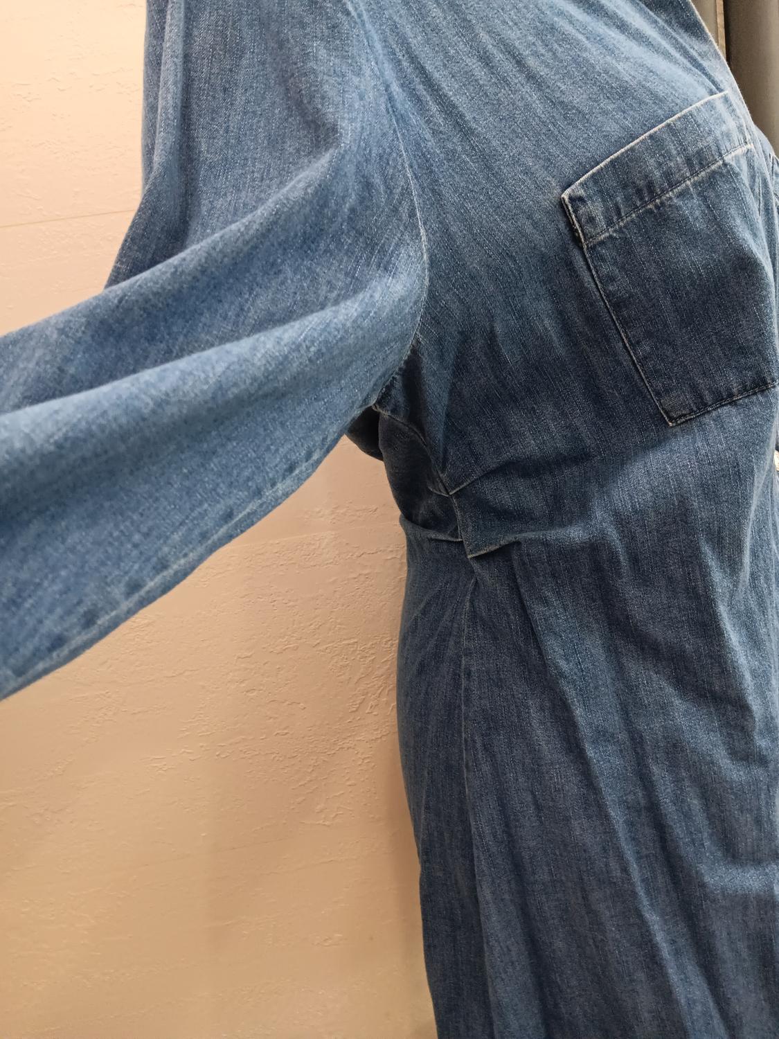 DENIM WRAP DRESS - Image 5