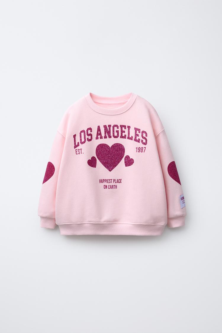 CITY GLITTER SWEATSHIRT Pink ZARA United States