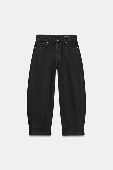 JEANS ZW COLLECTION BALLOON TIRO MEDIO - Negro de Zara - Imagen 0