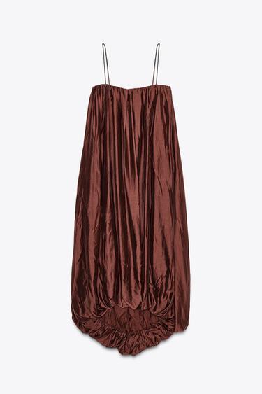 ZW COLLECTION MULTI-POSITION BALLOON DRESS - Terracotta by Zara - Image 10