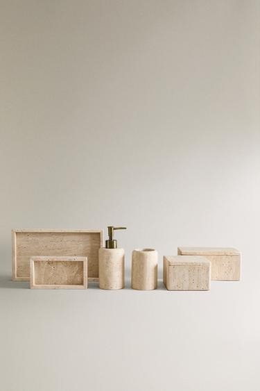 MARBLE BATHROOM ACCESSORY SET - Green by Zara