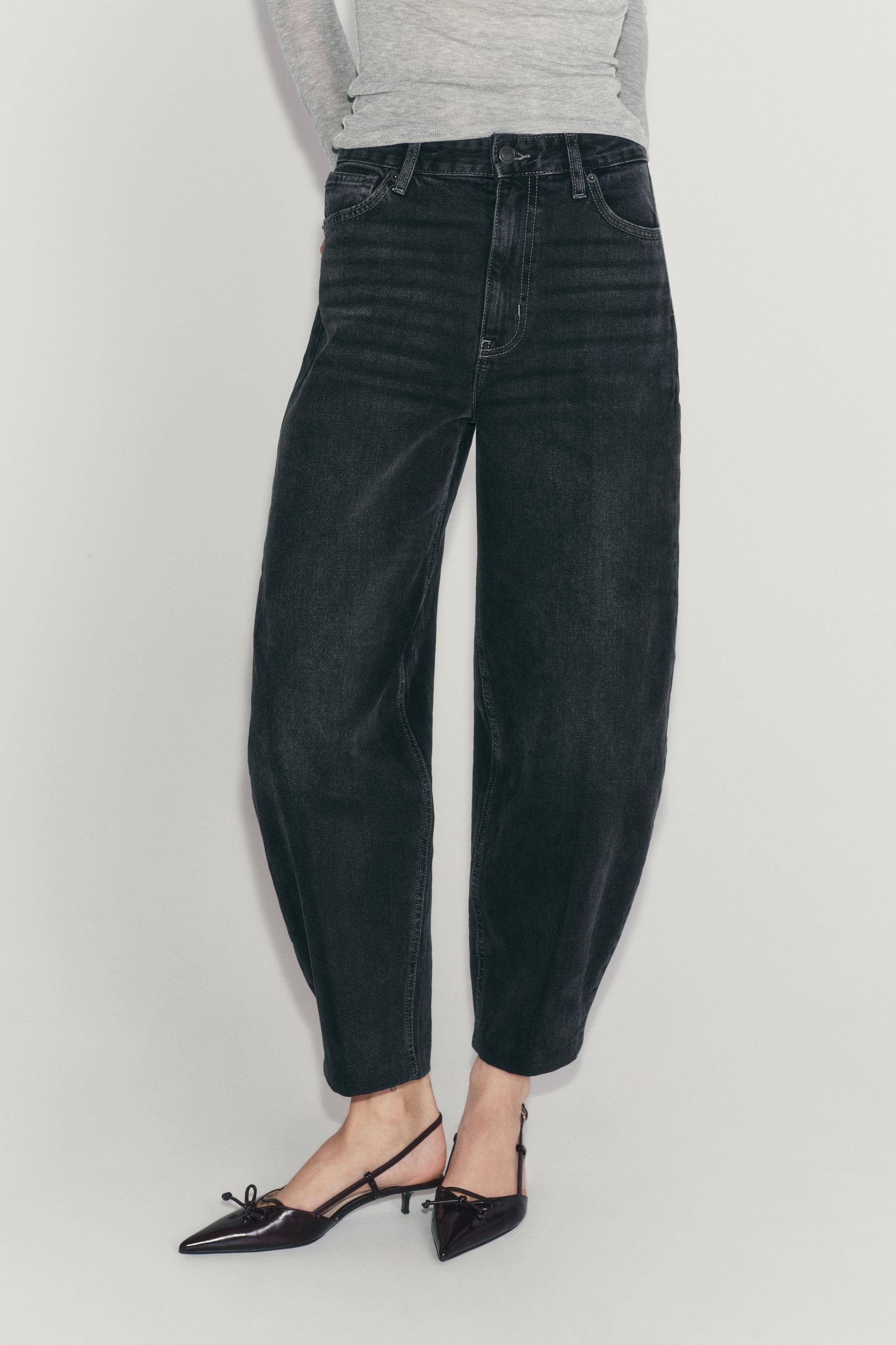 ZW COLLECTION HIGH-RISE TAPERED JEANS — Anthracite grey