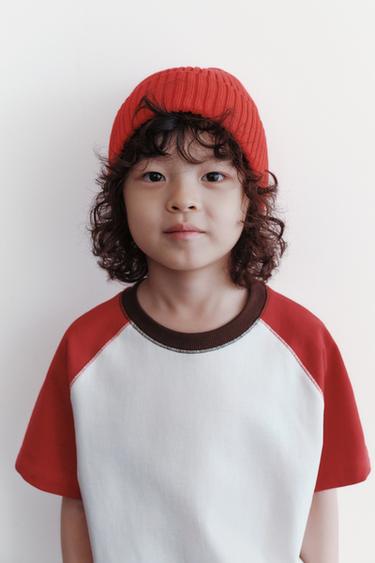 Zara 插肩袖 T 恤 - 紅色