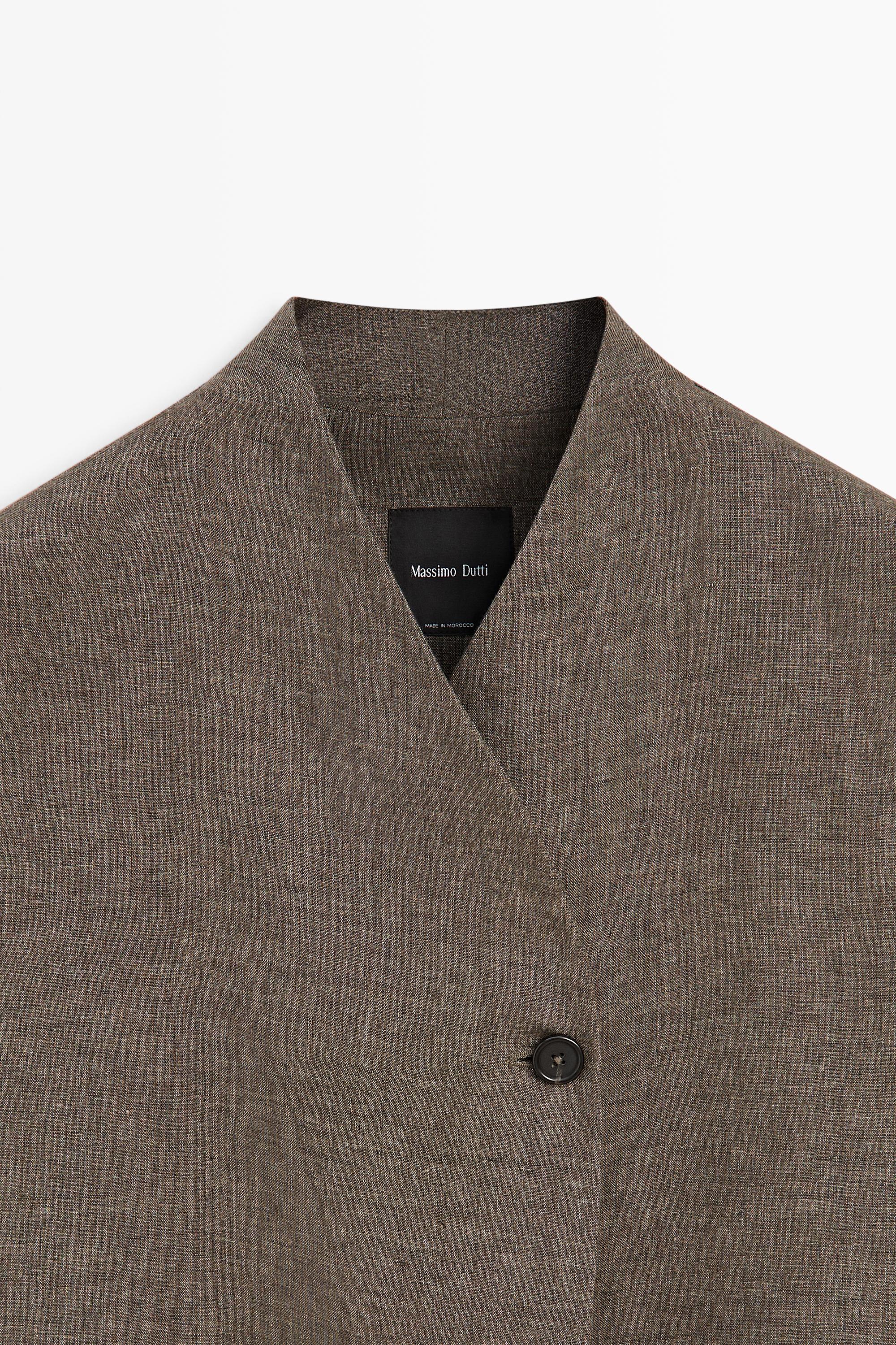 Linen melange waistcoat