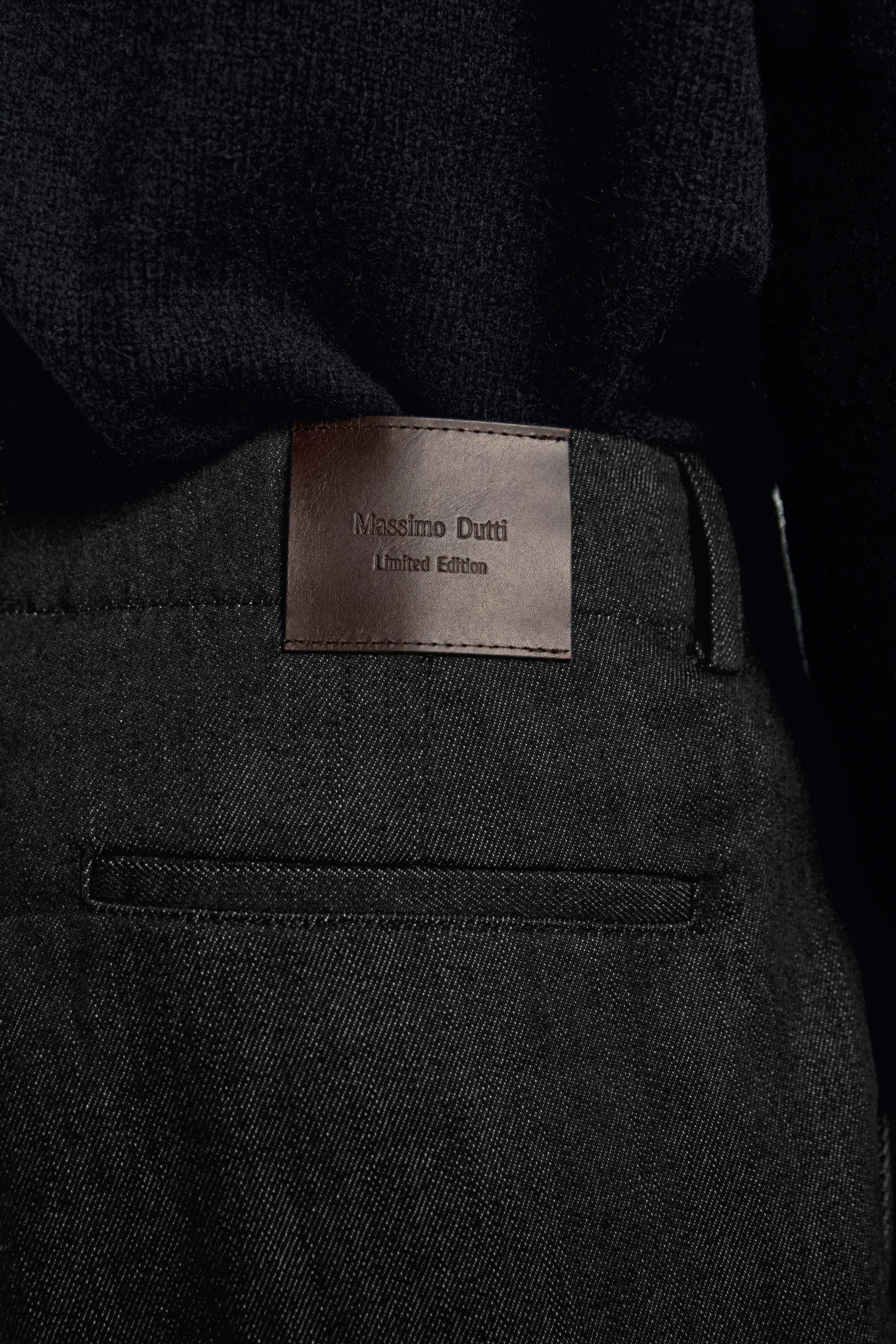 Cotton blend denim-effect pants - LIMITED EDITION