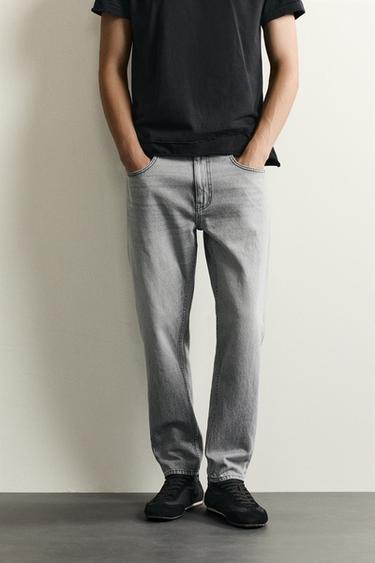 SLIM CROPPED FIT JEANS - Grey by Zara