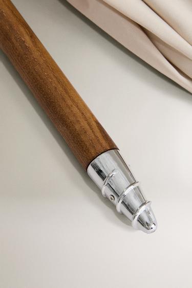 ASH UMBRELLA WITH SCALLOPED DETAILS AND CONTRAST TRIM - White by Zara - Image 4
