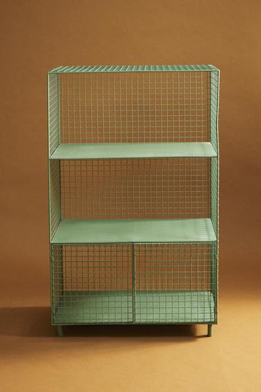 مكتبة معدن بأبواب - أخضر الخاص بـ Zara