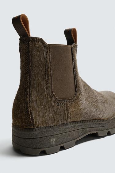 BOTTES CHELSEA EN CUIR X SR_A - Gris de Zara - Image 6
