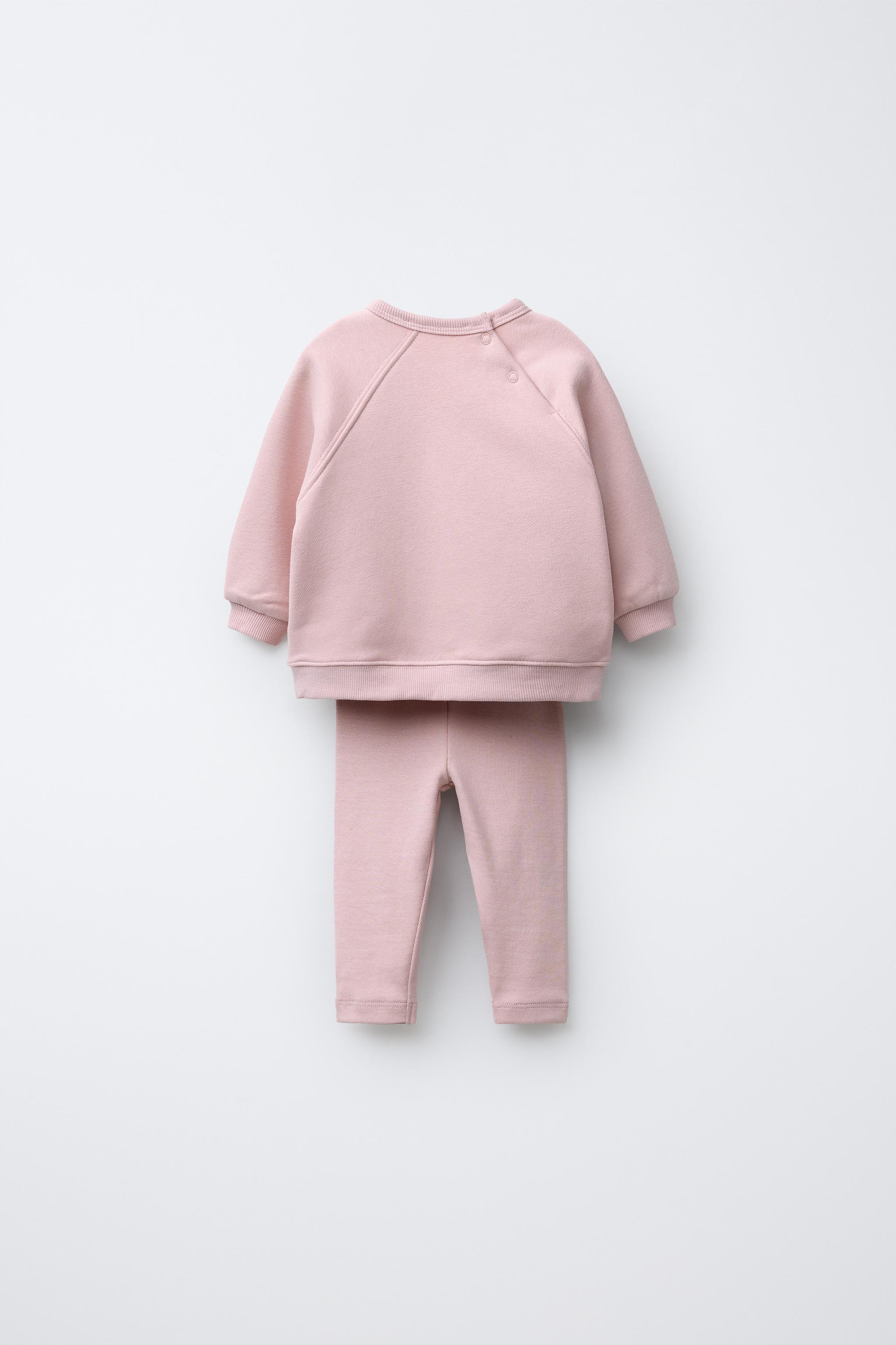 無地スウェットシャツ＆レギンスセット - ピンク | ZARA Japan
