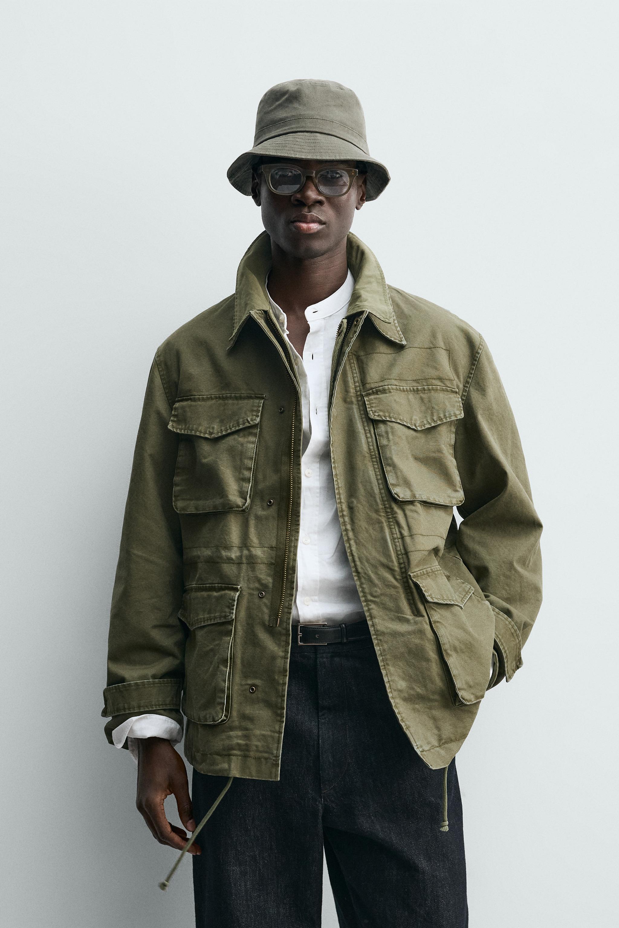 BLOUSON DÉLAVÉ À POCHES UTILITY