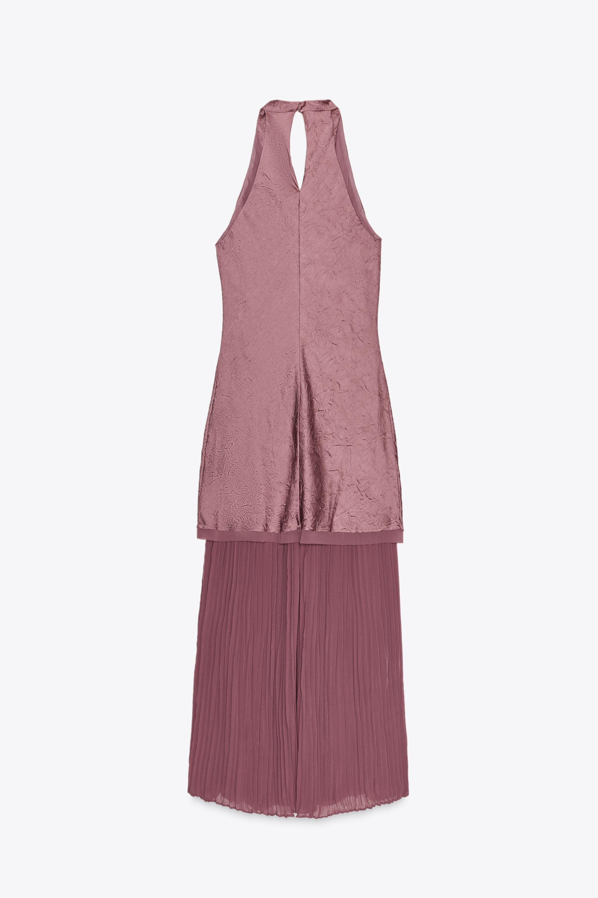 ROBE MIDI COMBINÉE PLISSÉE