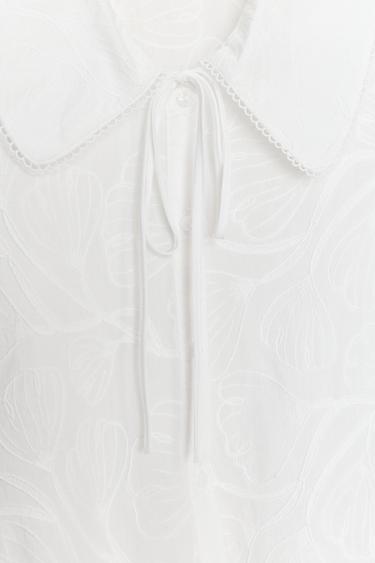 PETER PAN COLLAR BLOUSE - White by Zara - Image 6