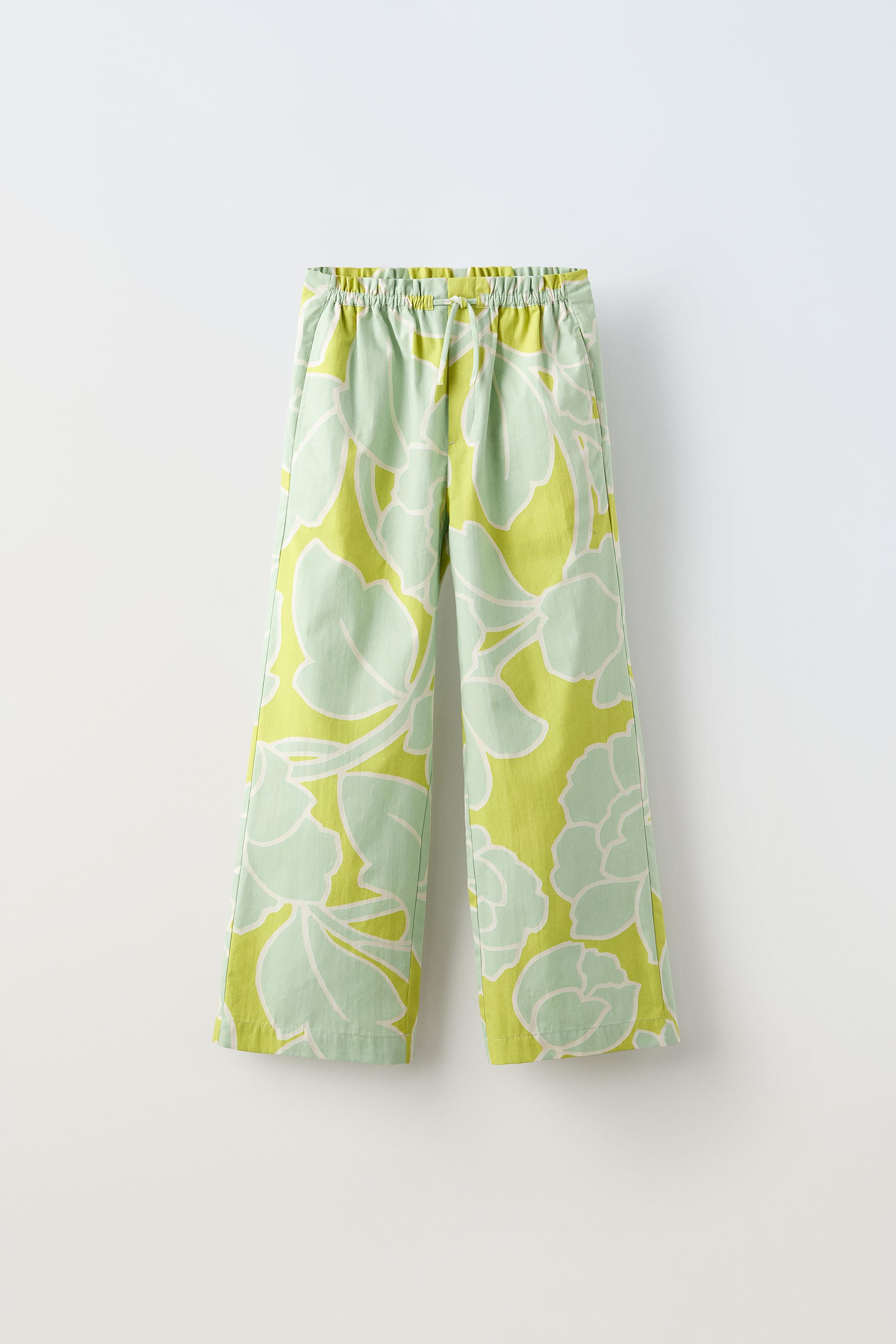 Zara printed pajama style pants sale