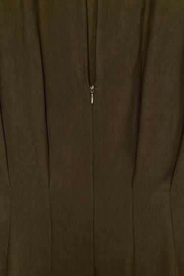 ROBE MI-LONGUE À NŒUDS ZW COLLECTION - Kaki de Zara - Image 6