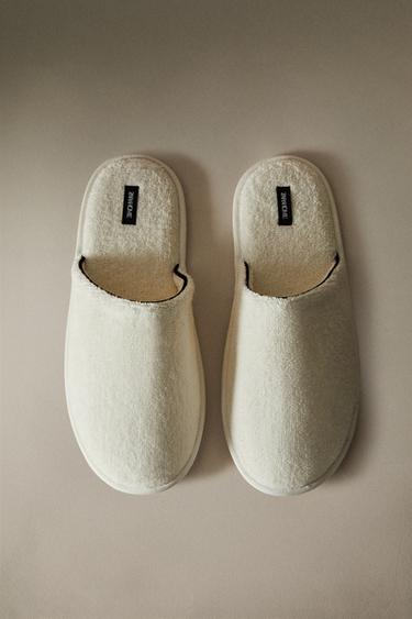 CHAUSSONS TISSU ÉPONGE LISERÉ - Blanc de Zara - Image 5
