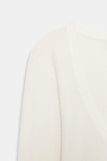 TOP EN MAILLE EXTRAFINE - Blanc de Zara - Image 6