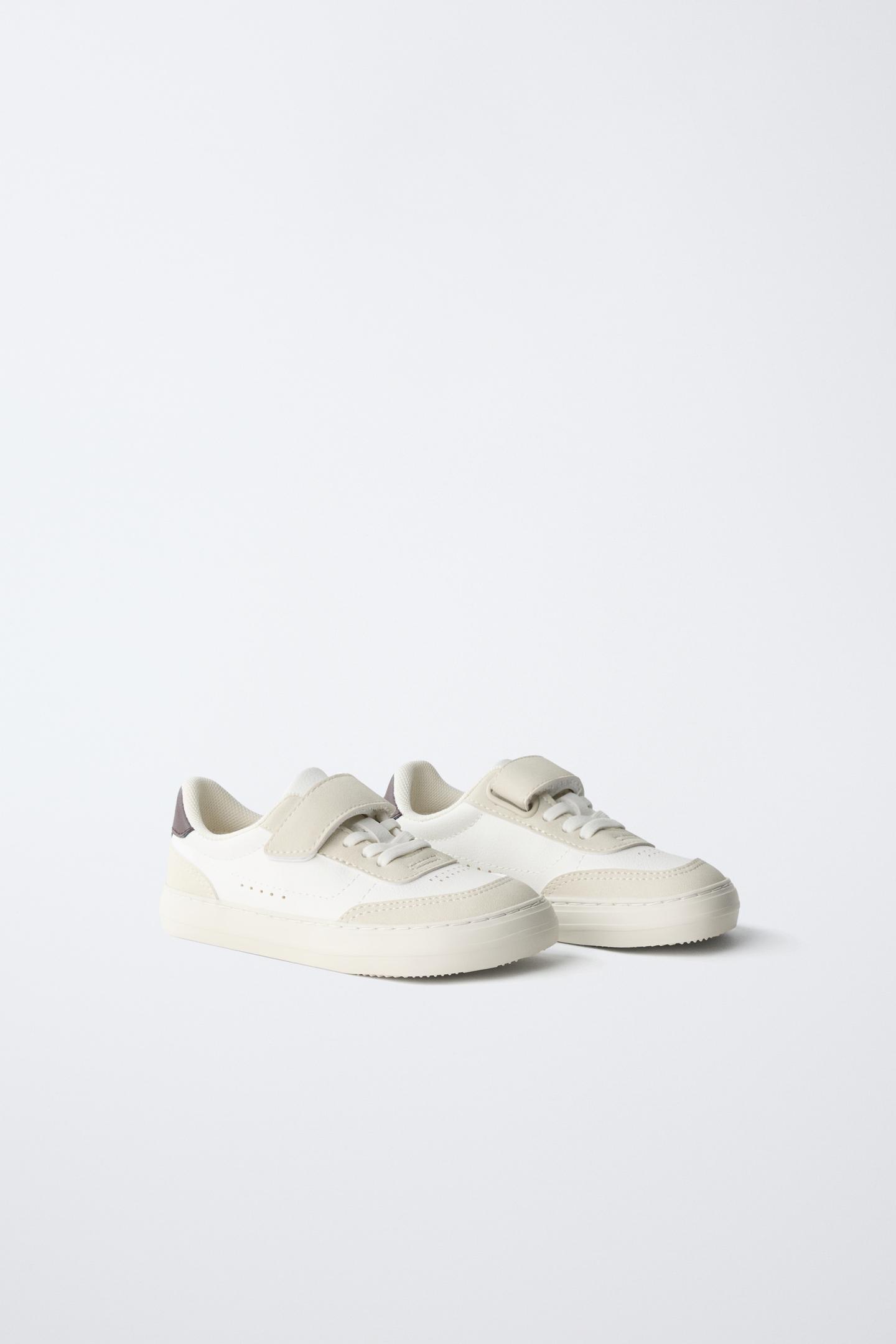 Детские кроссовки Zara Contrast Barefoot, цвет: Белый — фото 2
