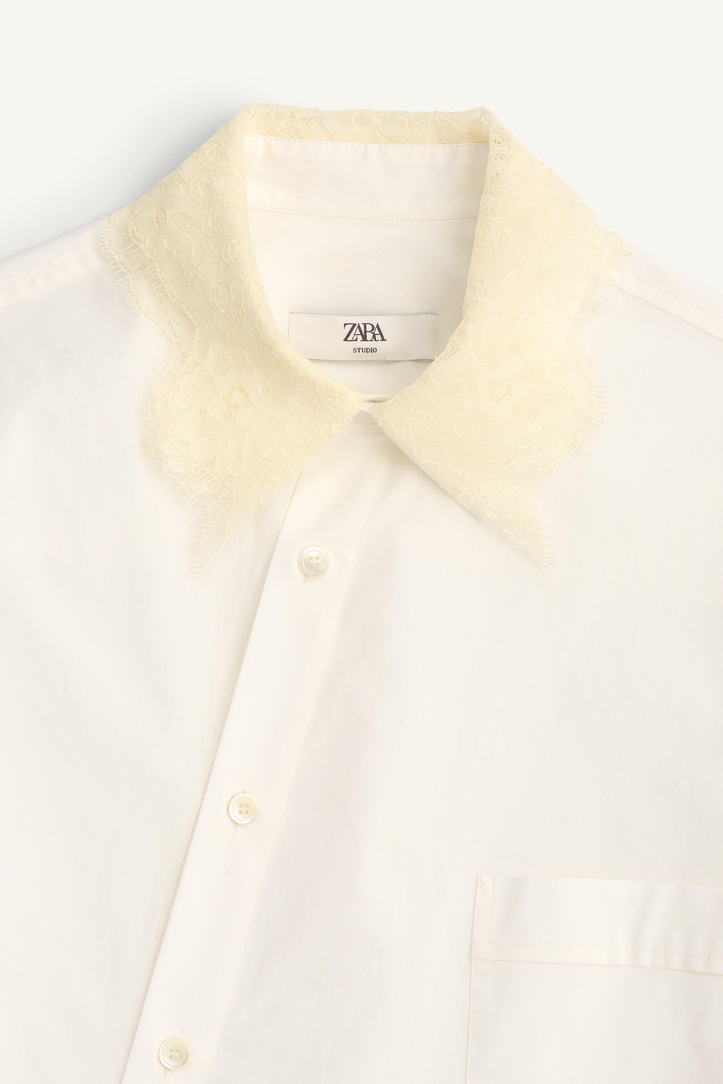 LIMITED EDITION LACE COLLAR POPLIN SHIRT