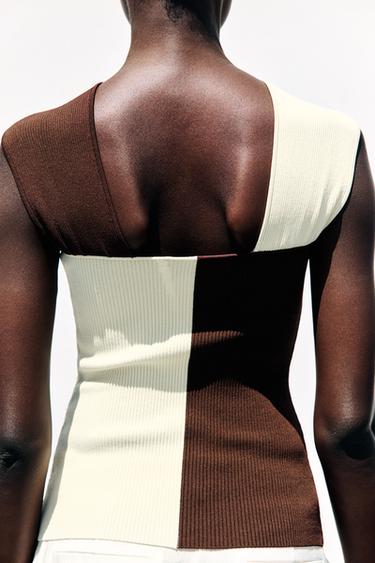 TOP HALTER EN MAILLE - Multicolore de Zara - Image 2