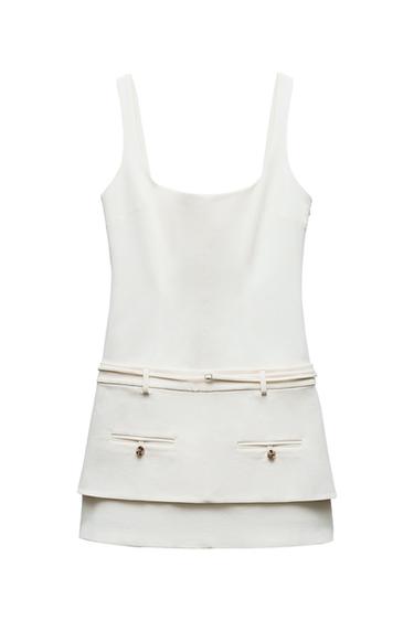 BELTED FITTED DRESS