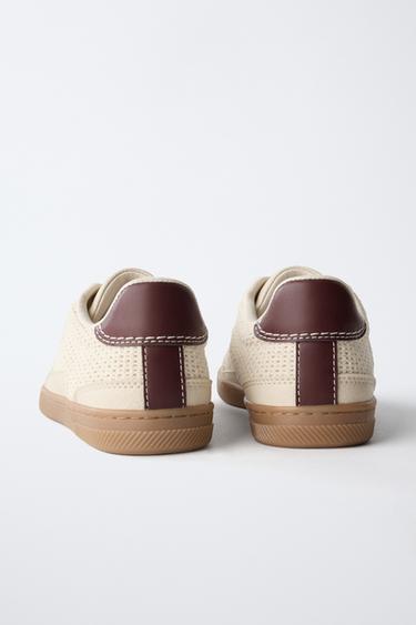 CONTRAST SNEAKERS - Ecru White by Zara - Image 5