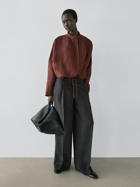 Flowing linen suit trousers from Zara - $180