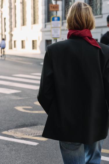 BANDANA TRIANGULAIRE AVEC LAINE - Rouge de Zara - Image 1