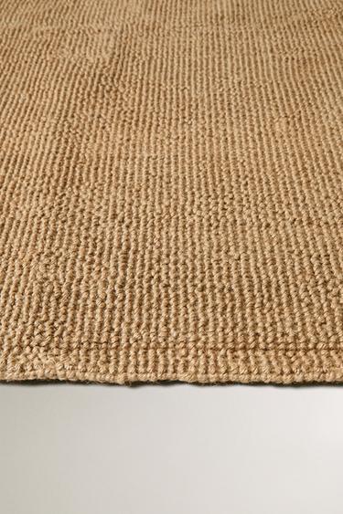 BOUCLÉ JUTE RUG - Light beige by Zara - Image 1