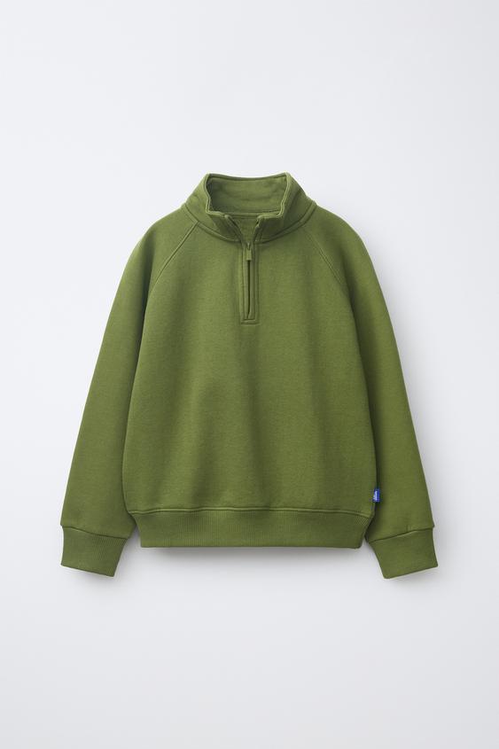 PLAIN LABEL SWEATSHIRT - GREEN by Zara - Image 0